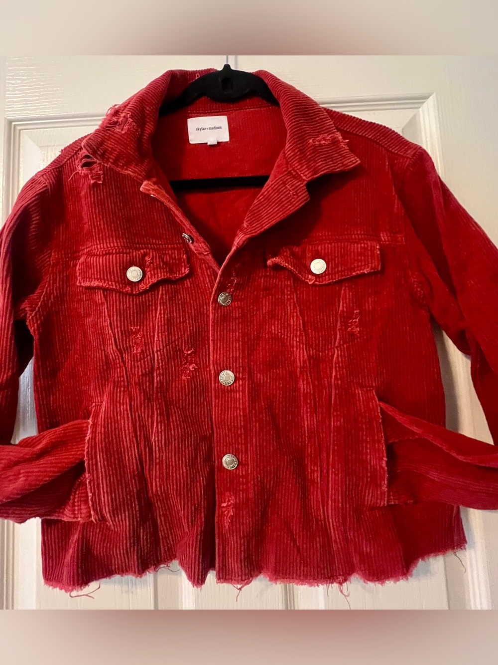 Skylar + Madison Distressed Corduroy Jacket – Medium